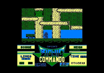 Bionic Commando (UK) (1988) (Version Colour Screen) (Trainer) screen shot game playing